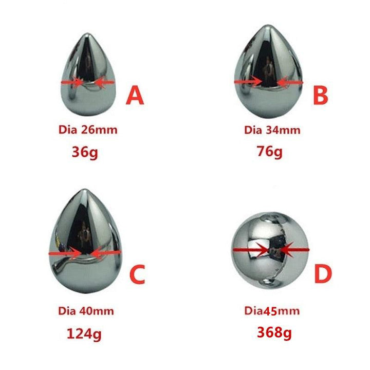 Edelstahl Skrotum-Klammer mit Anal-Plug 3