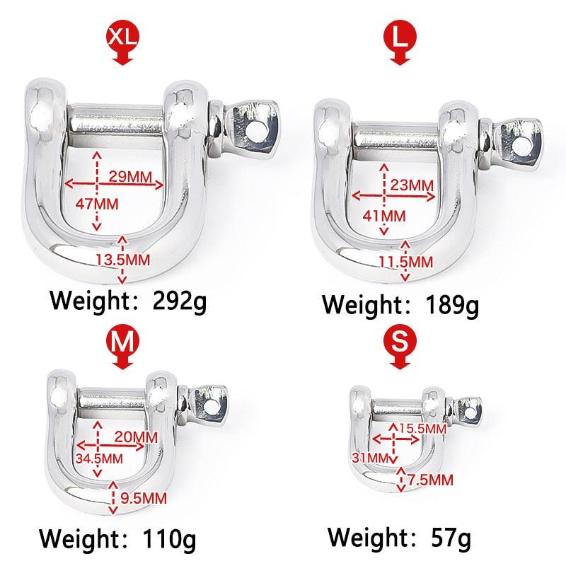 Schwerer U-Lock Restreint Edelstahl Hodenballstretcher 4