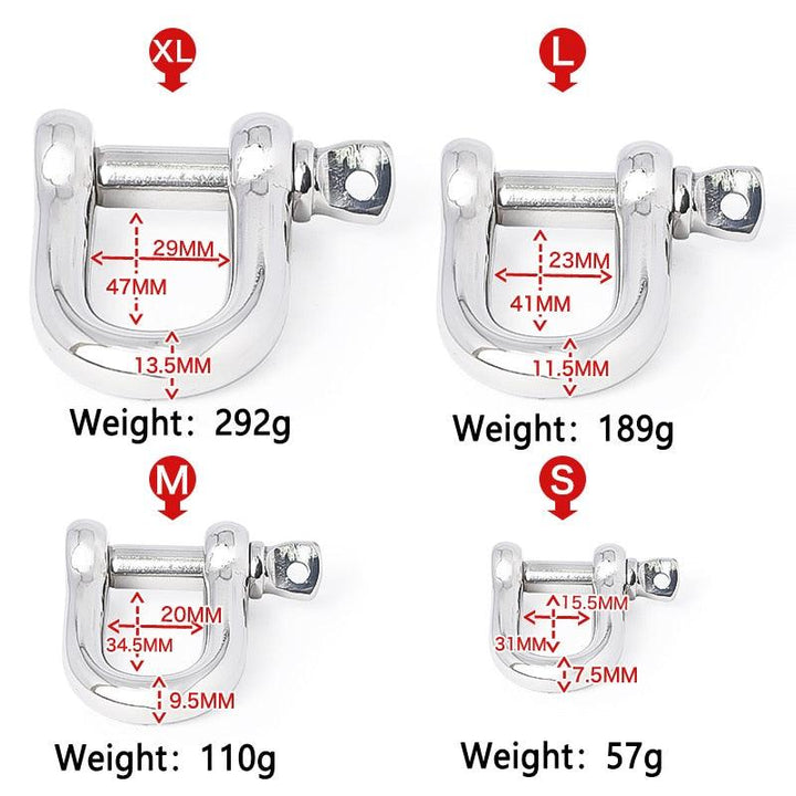 Schwerer U-Lock Restreint Edelstahl Hodenballstretcher 4
