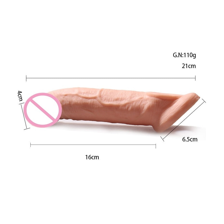 Realistischer Penisverlängerungs-Sleevedildo 8 Zoll 3