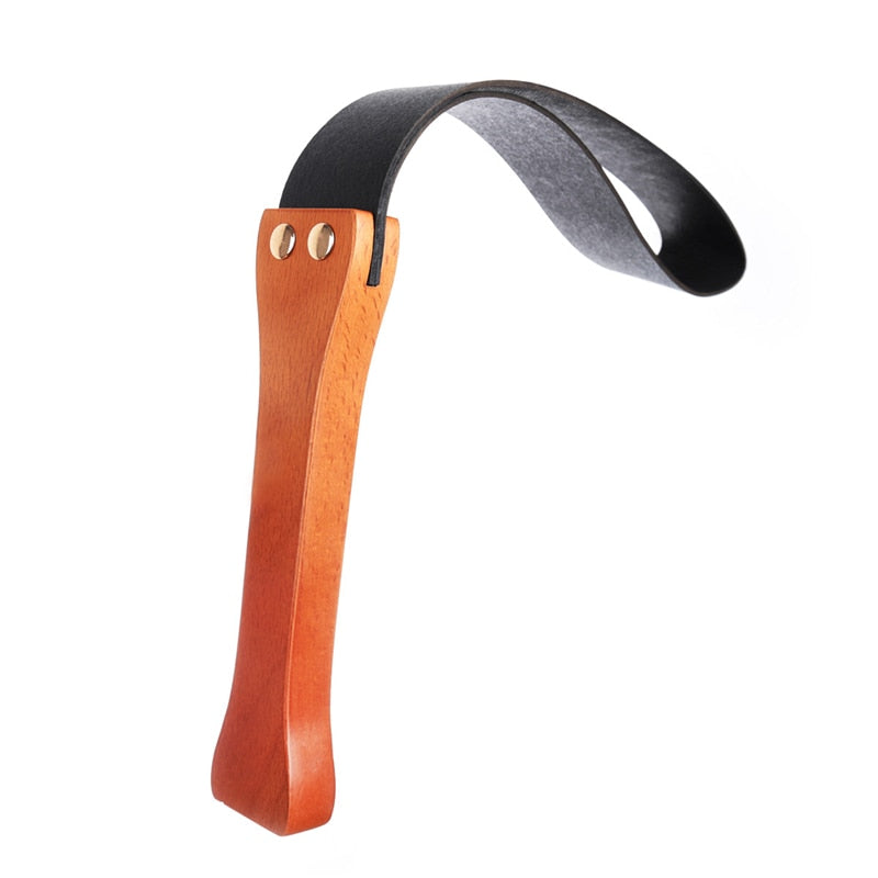 Flacher Riemen aus Bambus und Leder für BDSM 2
