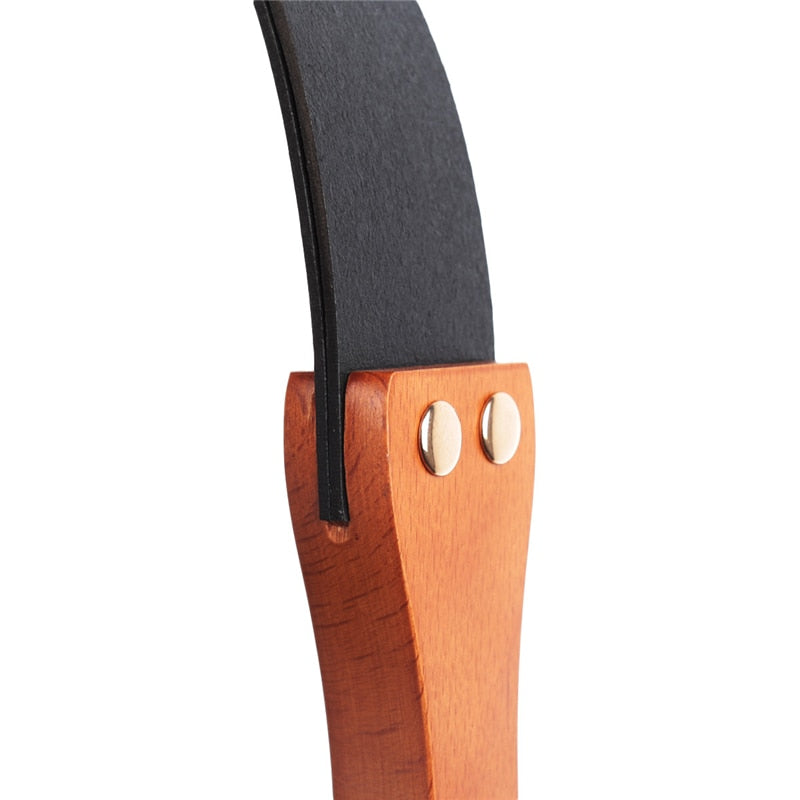 Flacher Riemen aus Bambus und Leder für BDSM 4