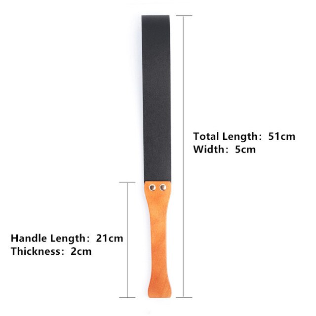 Flacher Riemen aus Bambus und Leder für BDSM 6