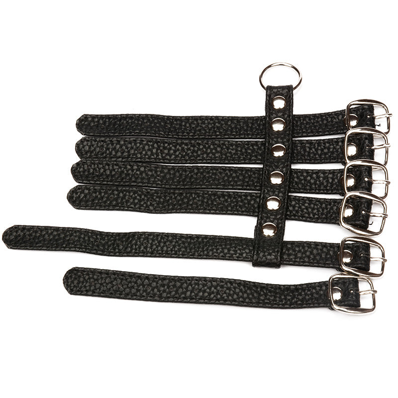 Schwarzer Kunstleder Harness für Penis & Hoden 3