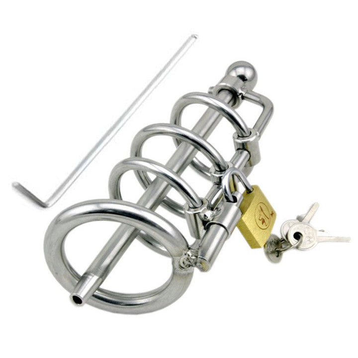 Keuschheitskäfig mit verstellbaren Ringen
