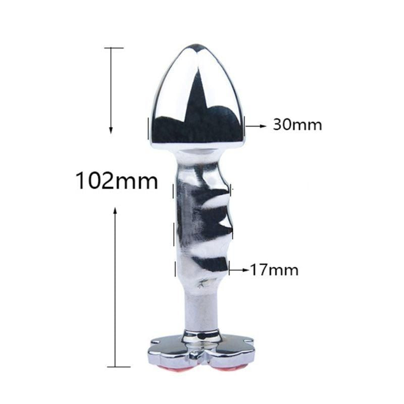 Lilafarbener Analplug in Kleeblattform