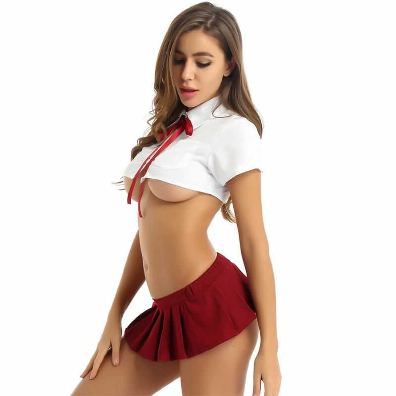 Sexy japanisches Schulmädchen-Kleidung