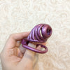 Violetter Keuschheitskäfig aus 3D-gedrucktem Harz