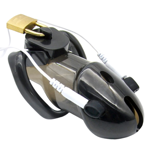 Elektrischer Peniskäfig Mann - Holy Trainer G2 Black - Peniskäfig.de