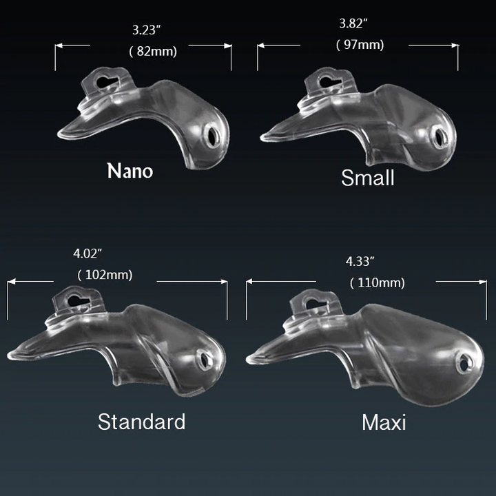 Harz Keuschheitskäfig Mann - HT V3 Transparent - Peniskäfig.de