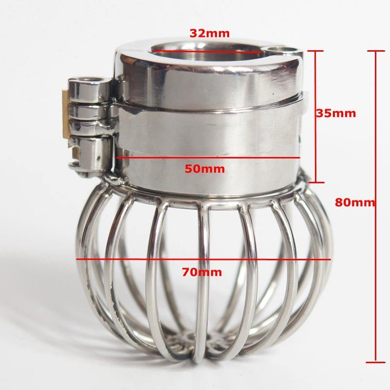Ballstretcher mit Hodenkäfig für männliche Keuschheit - Peniskäfig.de