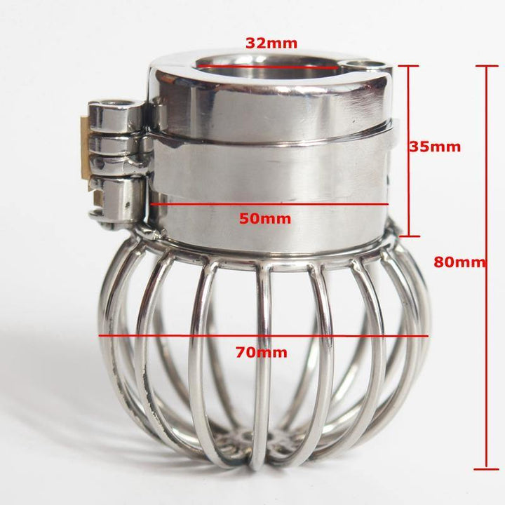 Ballstretcher mit Hodenkäfig für männliche Keuschheit - Peniskäfig.de