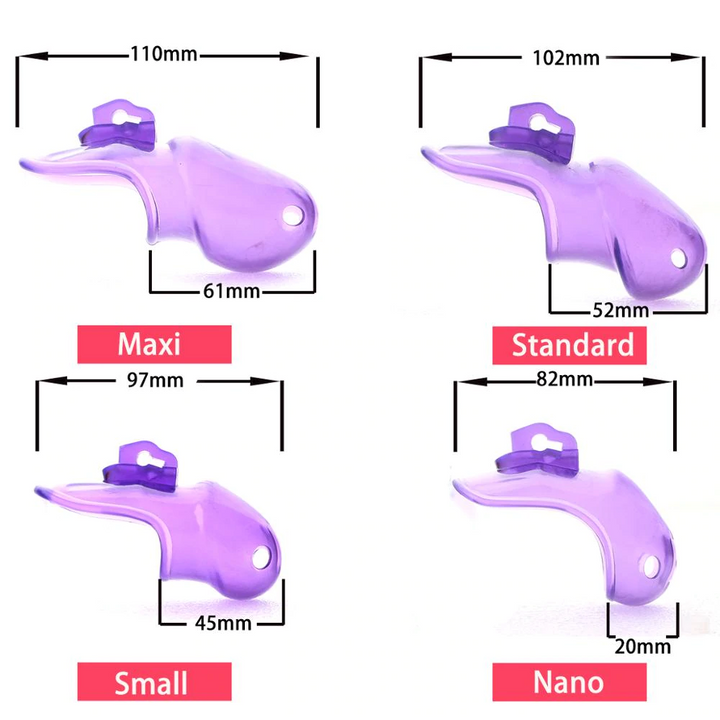 Harz Keuschheitskäfig Mann - HT V3 Purple - Peniskäfig.de