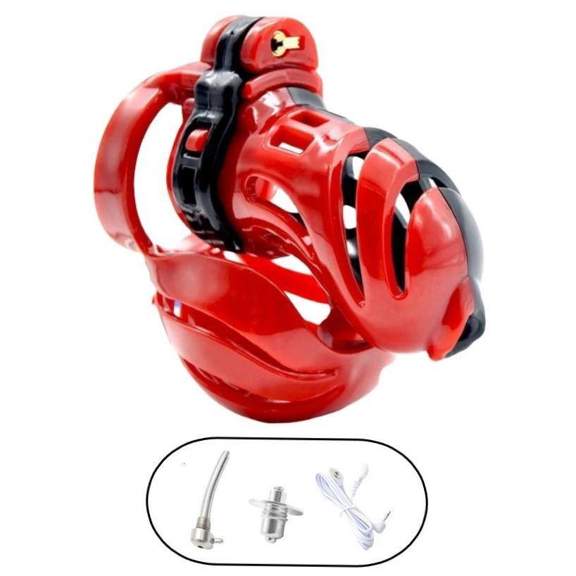 Integral Elektrisch-Peniskäfig Mann - GBX Red - Peniskäfig.de