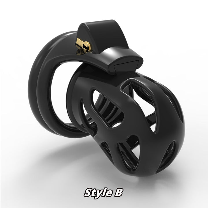 Ghost Plastik Keuschheitskäfig Black Edition mit 4 Ringe