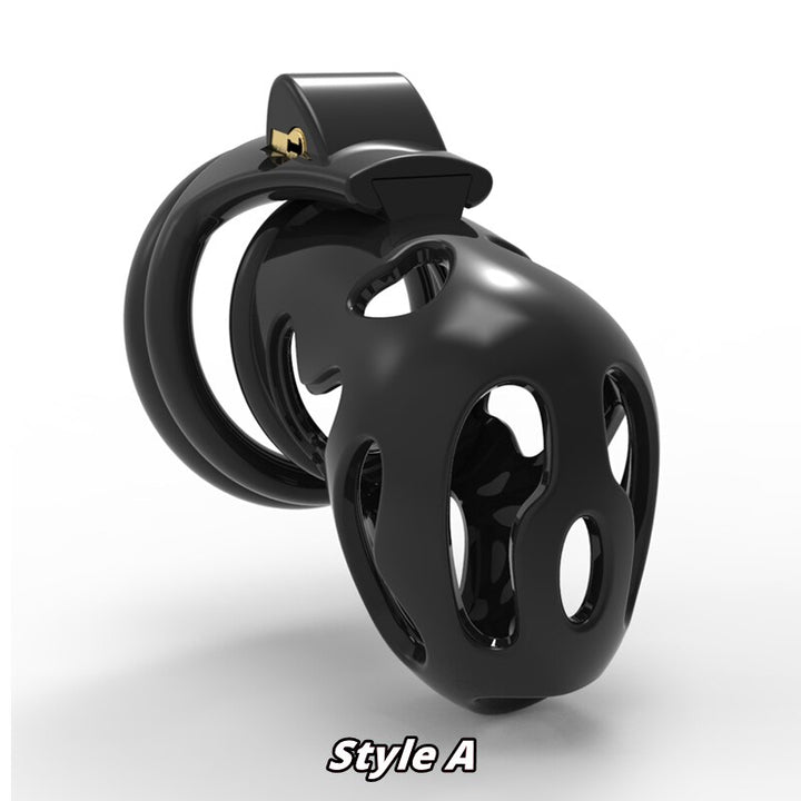 Ghost Plastik Keuschheitskäfig Black Edition mit 4 Ringe