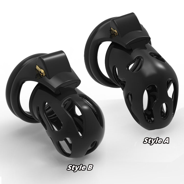 Ghost Plastik Keuschheitskäfig Black Edition mit 4 Ringe