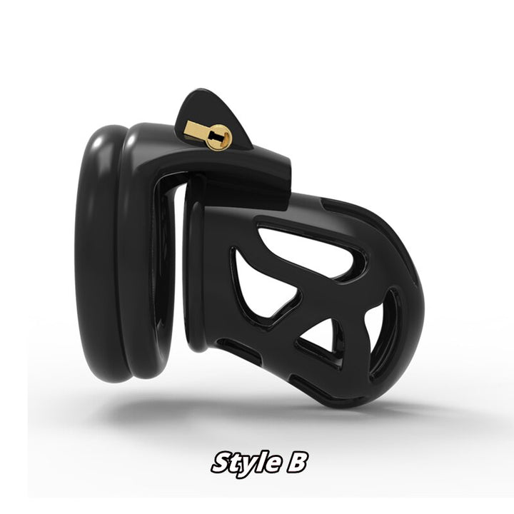 Ghost Plastik Keuschheitskäfig Black Edition mit 4 Ringe