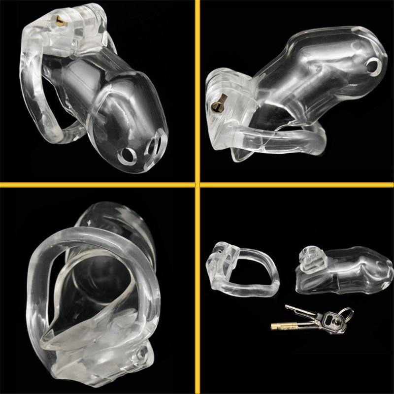 Harz Keuschheitskäfig Mann - GB 3000 Transparent - Peniskäfig.de