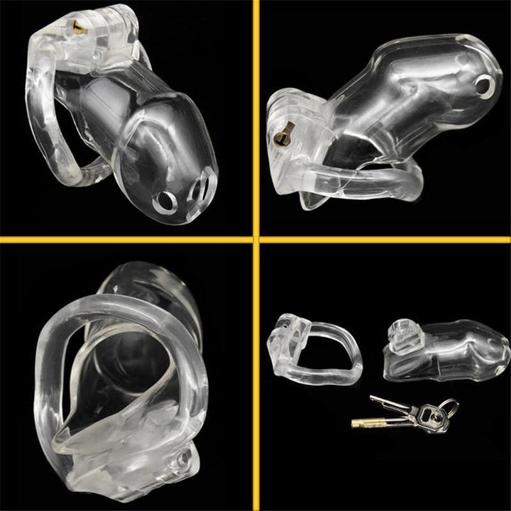 Harz Keuschheitskäfig Mann - GB 3000 Transparent - Peniskäfig.de