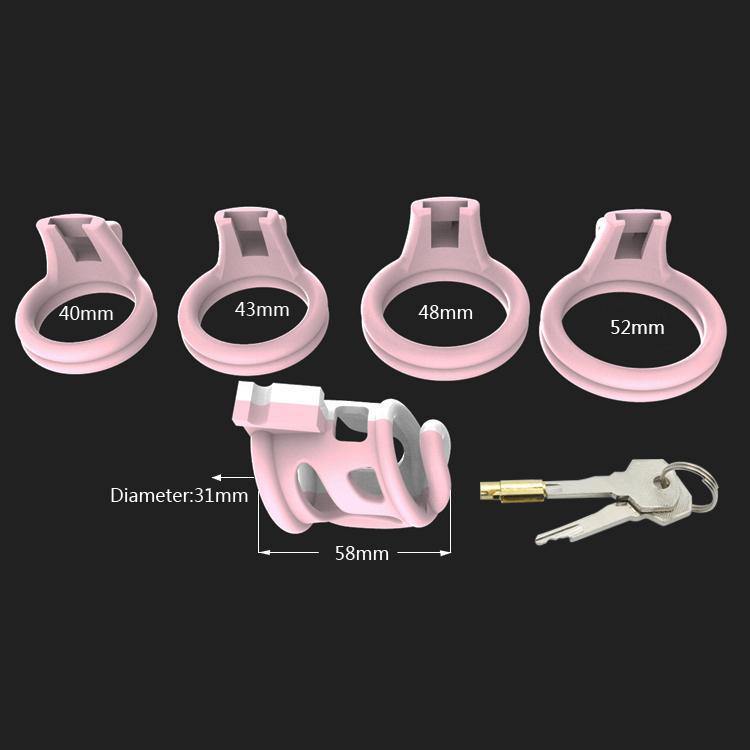 Plastik Keuschheitskäfig Mann - Pink Hole - Peniskäfig.de