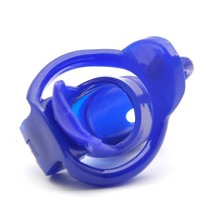 Männlicher Keuschheitskäfig GB 3000 Blue mit Hodenseparator - Peniskäfig.de