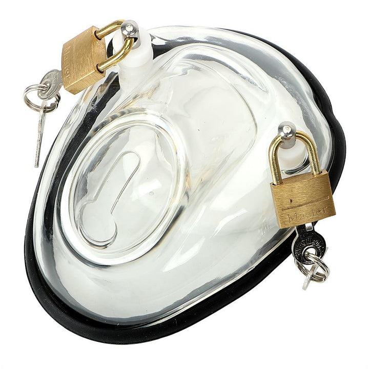 Voller Peniskäfig für Männer - Infernal Box Transparent - Peniskäfig.de