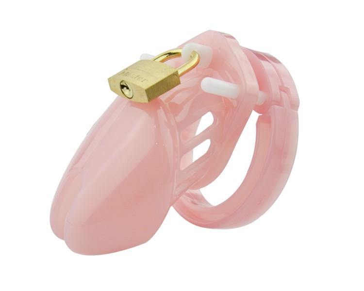 Plastik Keuschheitskäfig Mann - GB6000S Rosa - Peniskäfig.de