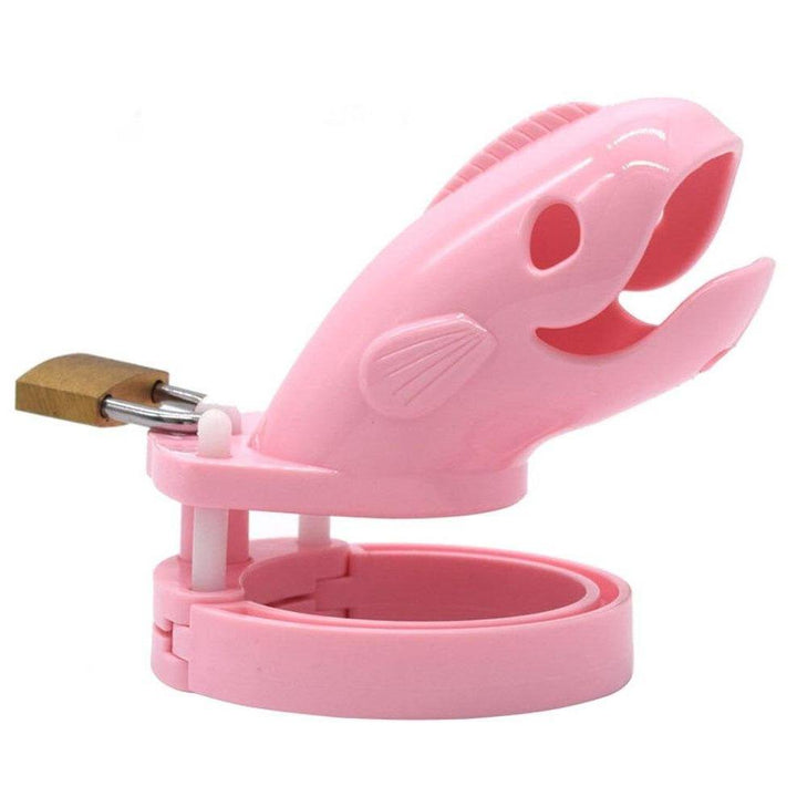 Plastik Peniskäfig für Männer - The fish rosa - Peniskäfig.de