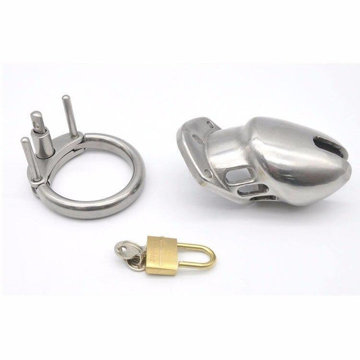 Peniskäfig aus mattem Metall - GB6000S - Peniskäfig.de