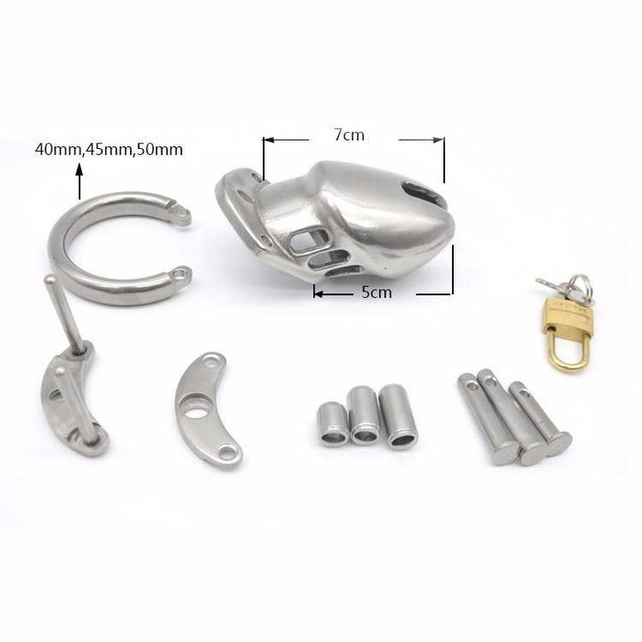 Peniskäfig aus mattem Metall - GB6000S - Peniskäfig.de