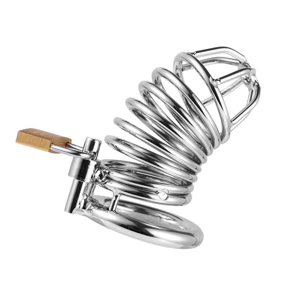 Metall-Peniskäfig 7 Ringe - Folter 200 - Peniskäfig.de