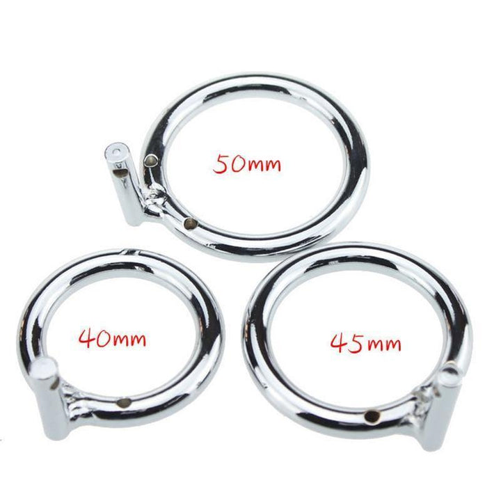 Metall-Peniskäfig 7 Ringe - Folter 200 - Peniskäfig.de