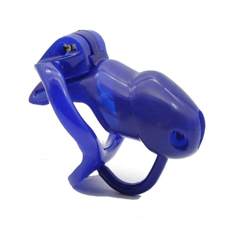 Männlicher Keuschheitskäfig GB 3000 Blue mit Hodenseparator - Peniskäfig.de