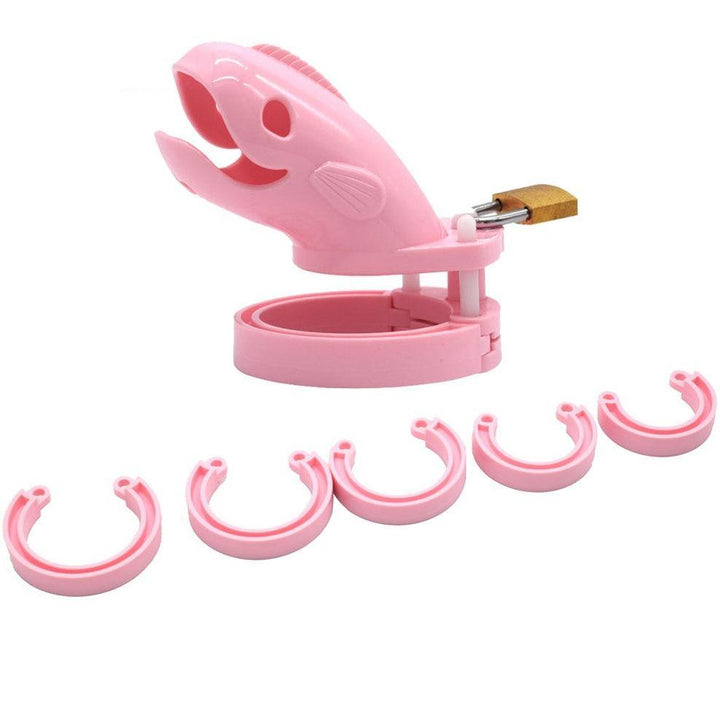Plastik Peniskäfig für Männer - The fish rosa - Peniskäfig.de