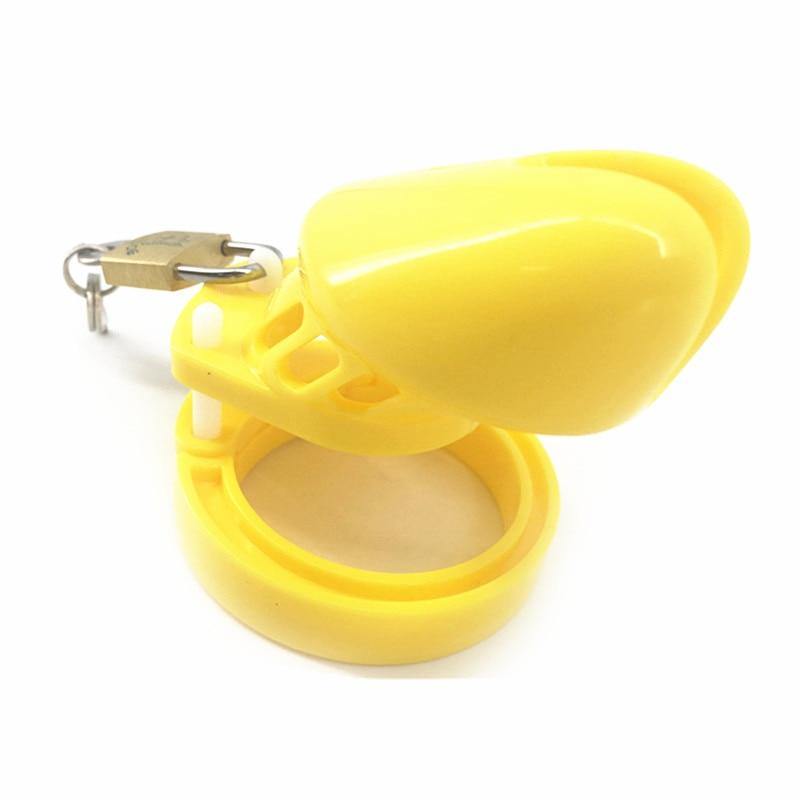 Plastik Peniskäfig Mann - GB6000S gelb - Peniskäfig.de
