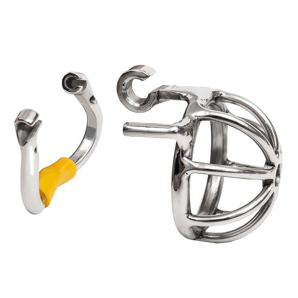 Mini Metall-Keuschheits-Käfig - Extra kurz - Peniskäfig.de