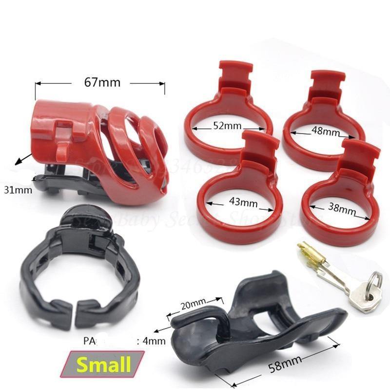 Fürst Albert Piercing Keuschheits-Käfig - PA 100 Red - Peniskäfig.de