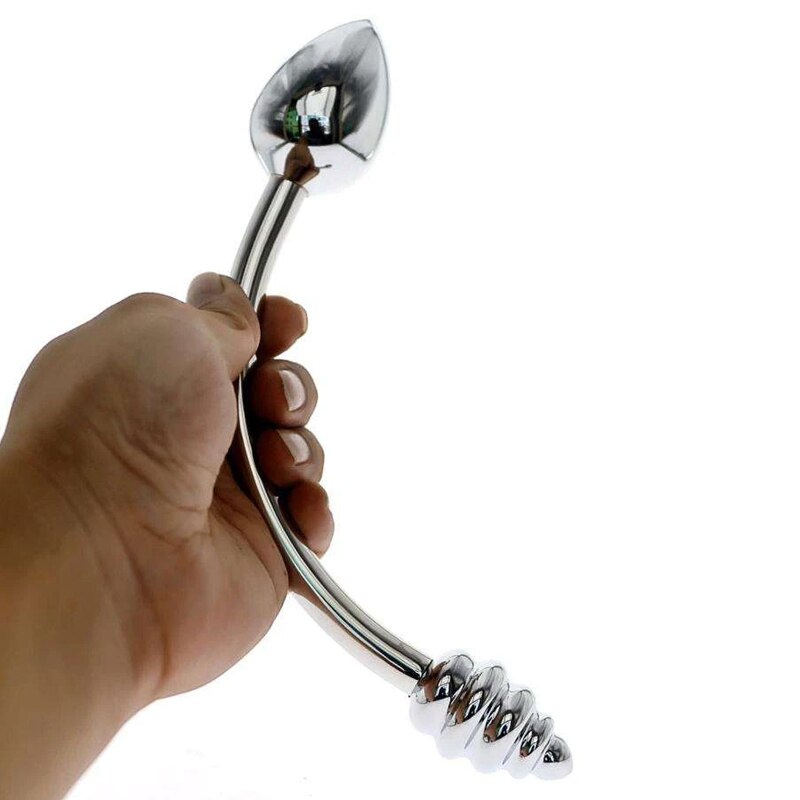 Metall-Analplug mit Doppelkopf - Keuschheitszubehör