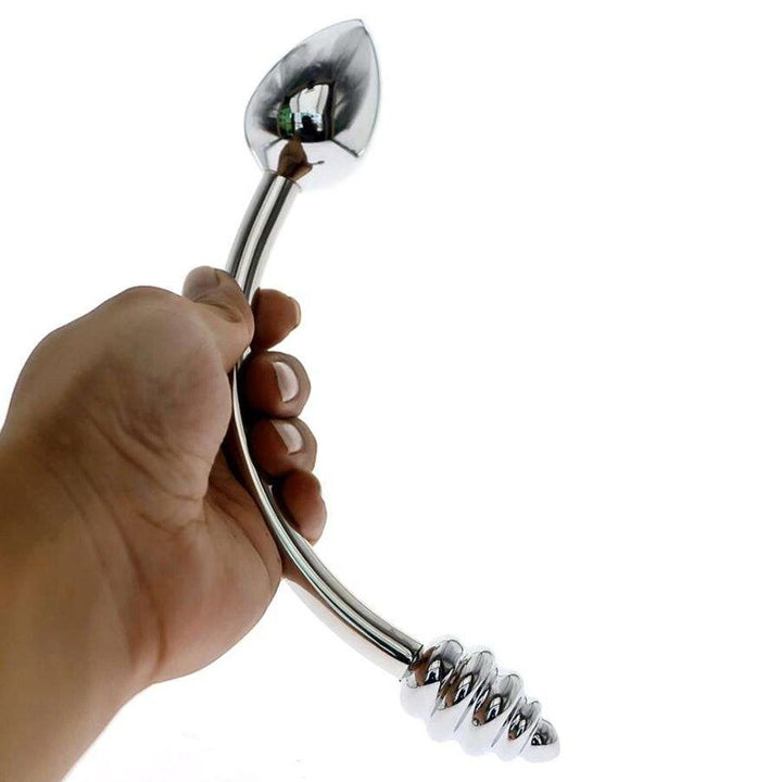 Metall-Analplug mit Doppelkopf - Keuschheitszubehör