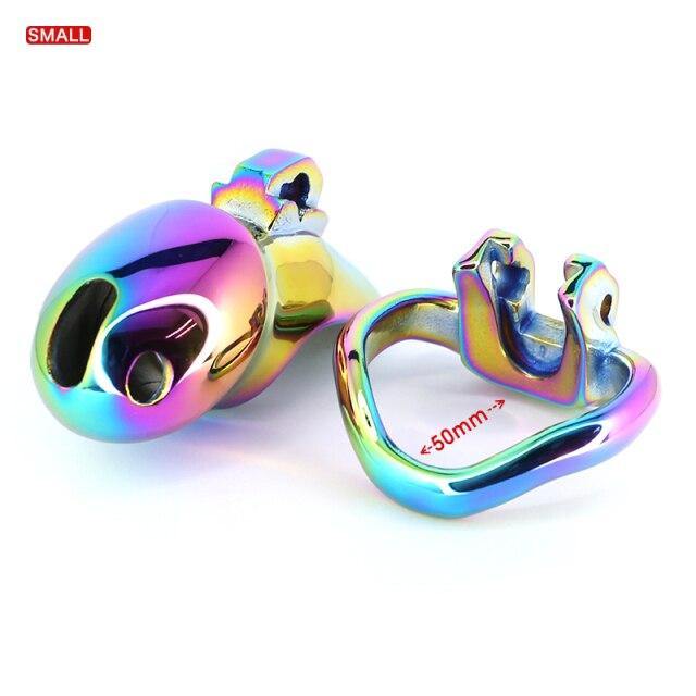 Metall keuschheitskäfig Rainbow HT V3 Small - Peniskäfig.de