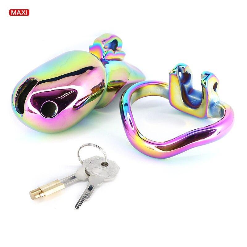 Keuscheitskäfig Rainbow HT V3 Maxi - Peniskäfig.de