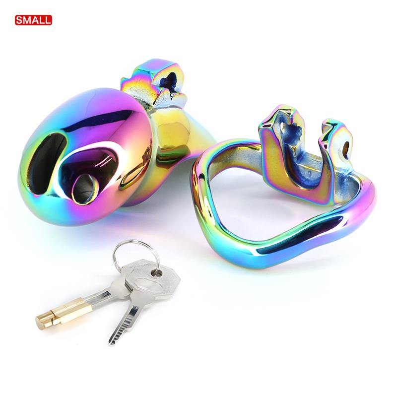 Metall keuschheitskäfig Rainbow HT V3 Small - Peniskäfig.de