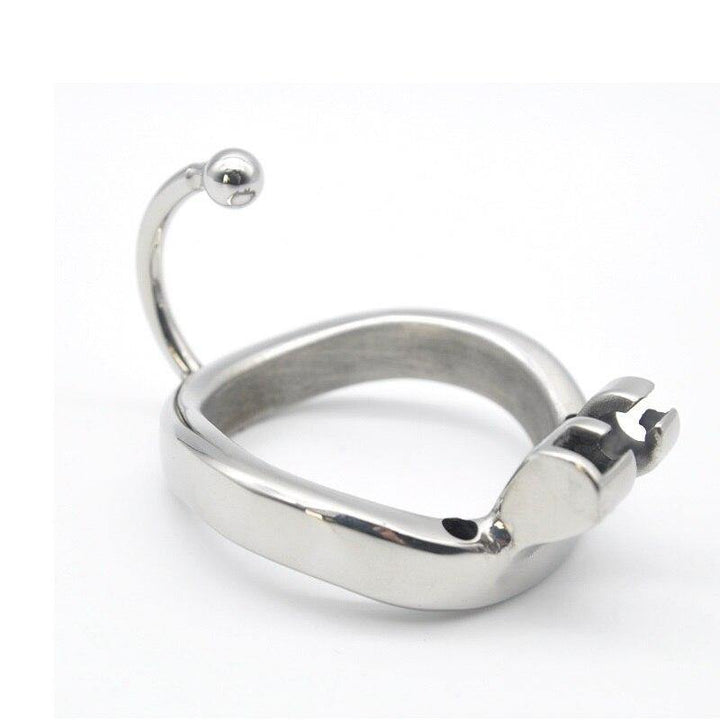 Metall-Peniskäfig mit Hodenseparator - Teufelsgefängnis L - Peniskäfig.de