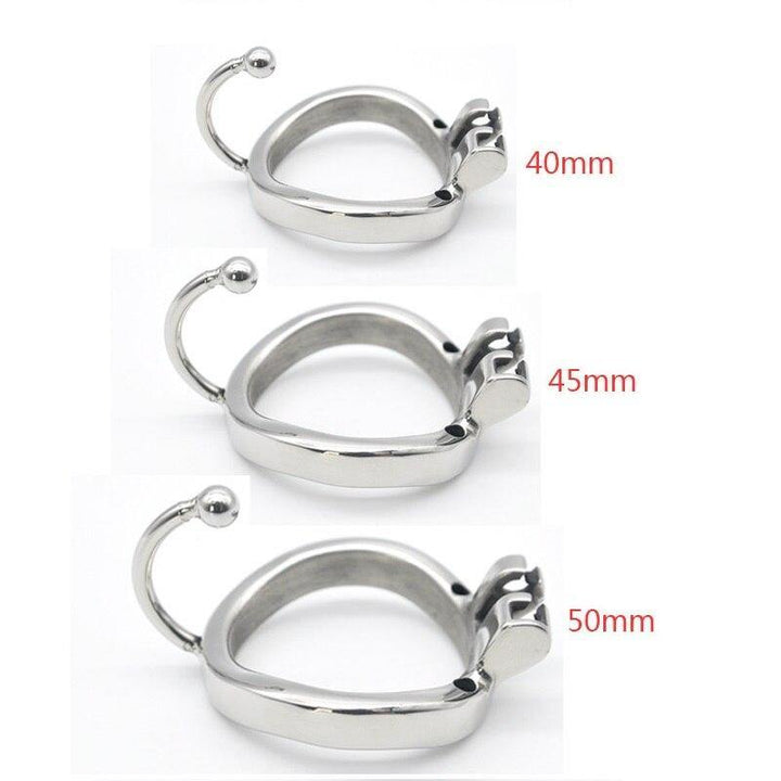 Metall-Peniskäfig mit Hodenseparator - Teufelsgefängnis L - Peniskäfig.de